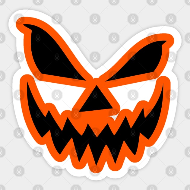 Scary Jack O' Lantern Pumpkin Face Sticker by Elvdant